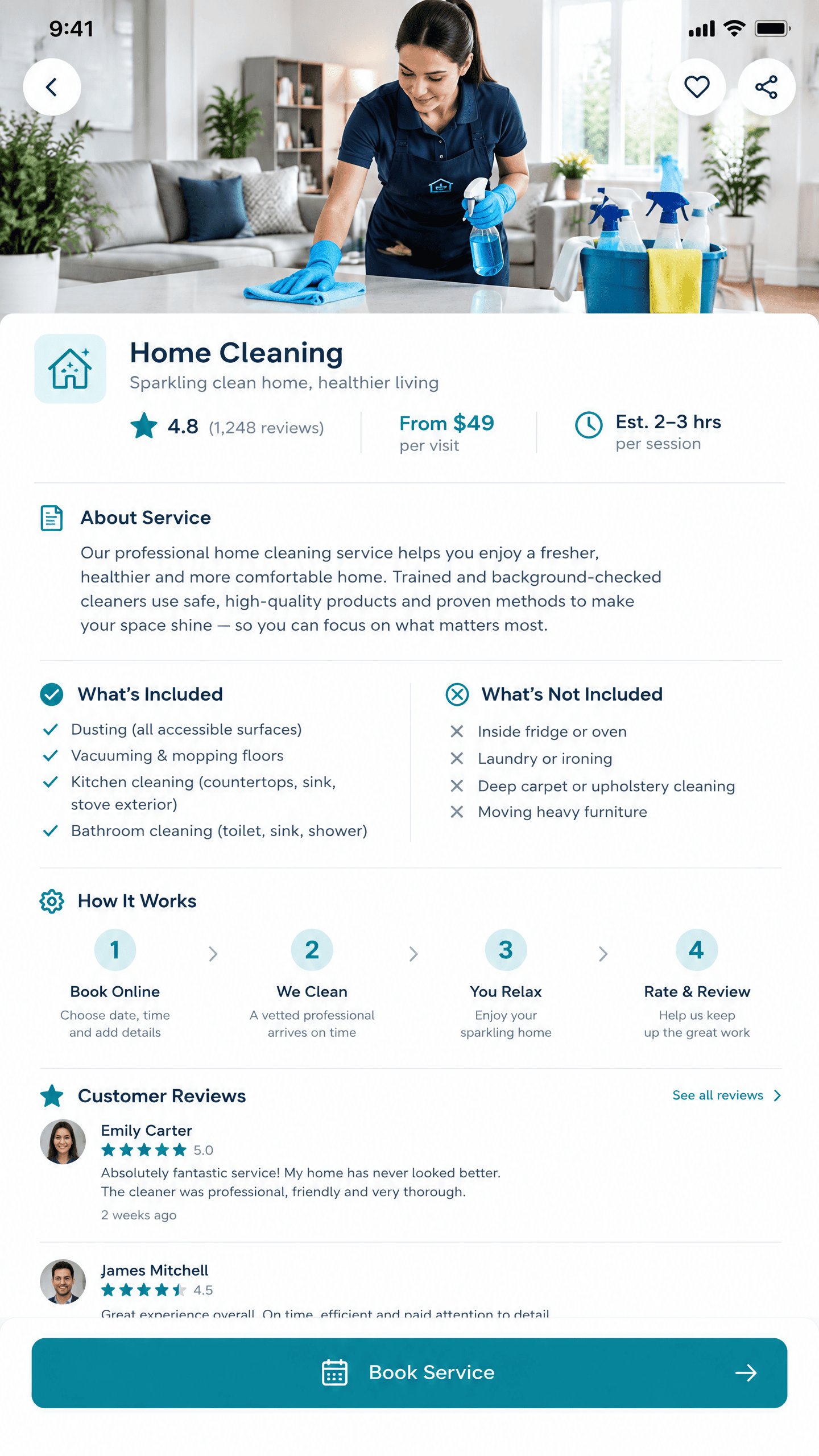Service Details, Inclusions & Scope